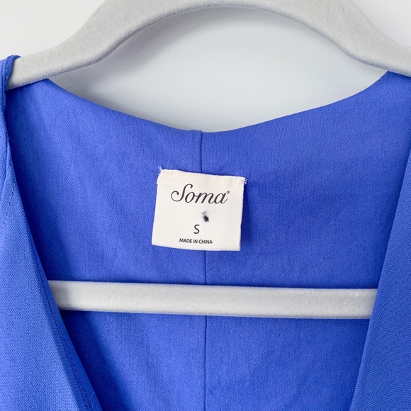 Soma Ruffle V-Neck Periwinkle Short Dress - Picture 3 of 8